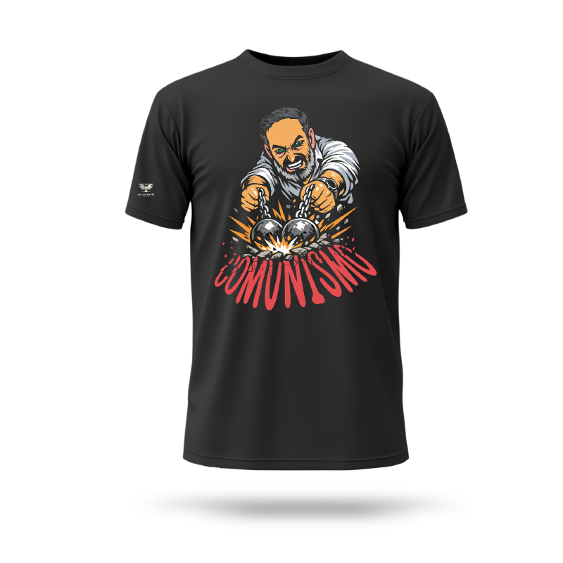 Polera Negra Iron Balls